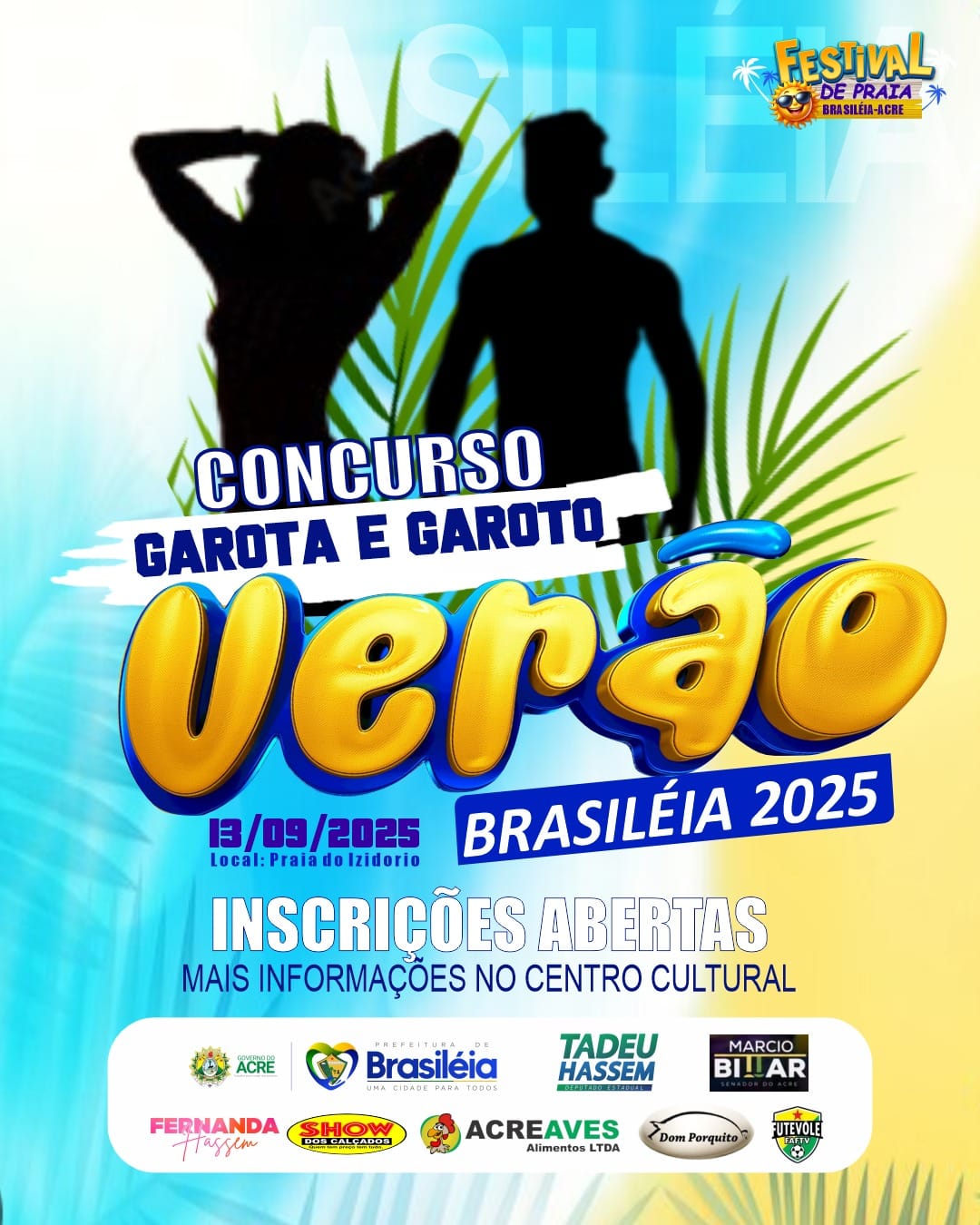 Prefeitura de Brasiléia abre inscrições para o concurso Garota & Garoto Verão 2025