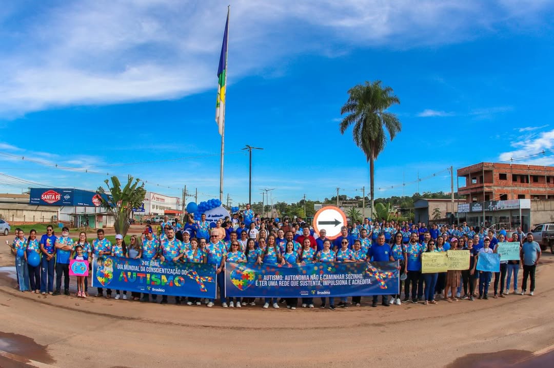 <strong>Brasiléia promove caminhada de conscientização sobre o autismo e reforça políticas de inclusão</strong>