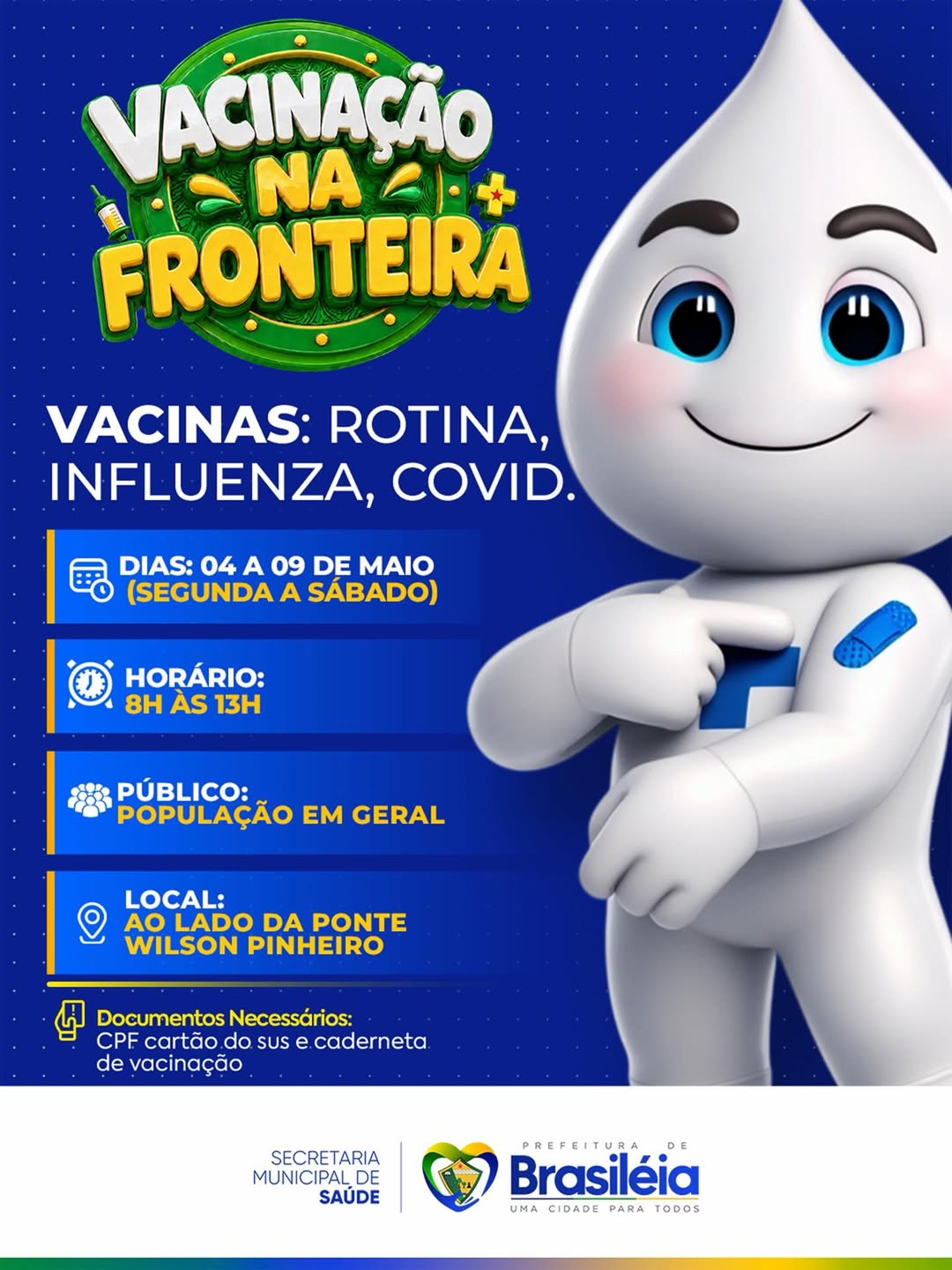 BRASILÉIA INICIA MUTIRÃO DE VACINAÇÃO PARA REFORÇAR IMUNIZAÇÃO DA POPULAÇÃO