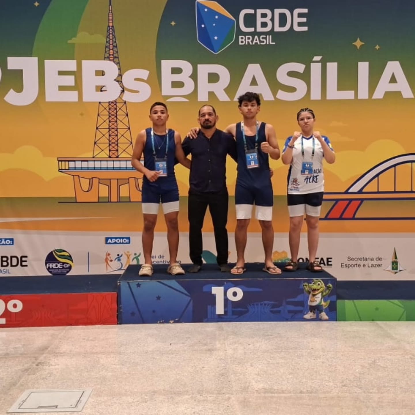 Acre conquista dois ouros no wrestling durante os Jogos Escolares 2026 em Brasília